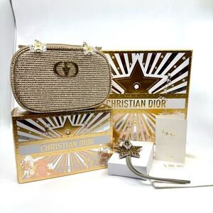 New Dior 2025 Holiday Makeup Bag with Bag Charm Jadore sample Gift Boxes